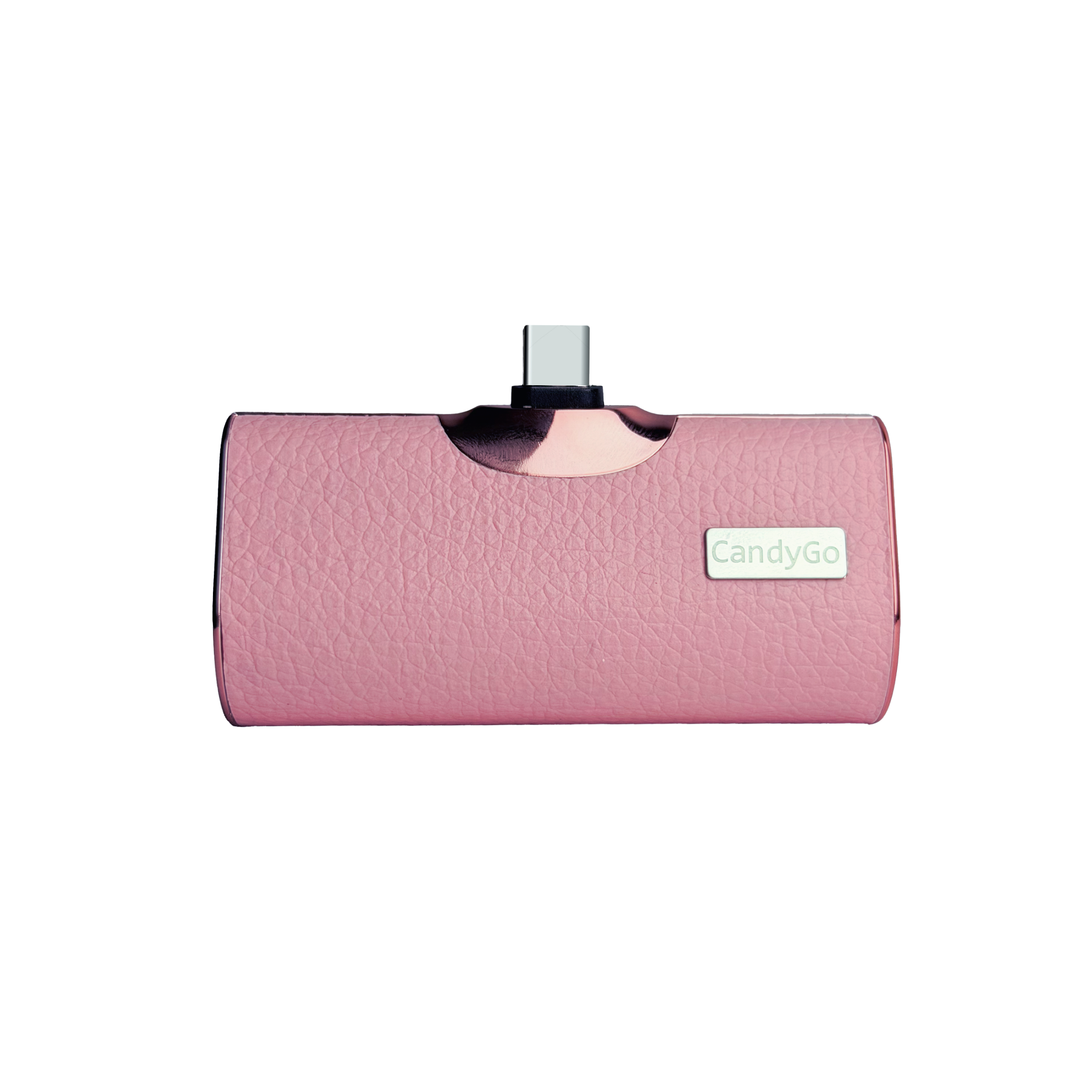 CandyGo Fashion Battery 5000mAh USB-C - Pink Nappa Leather