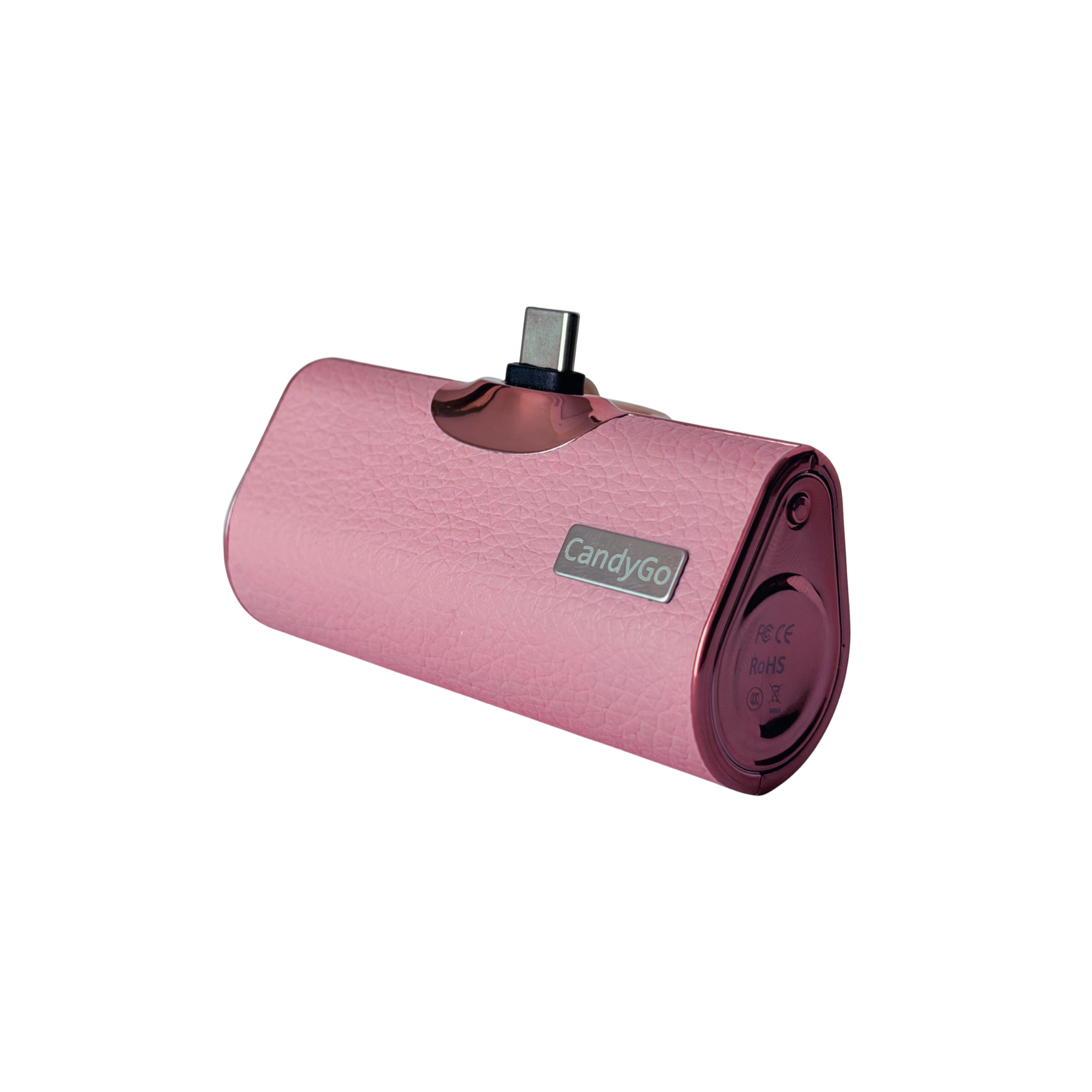 CandyGo Fashion Battery 5000mAh USB-C - Pink Nappa Leather