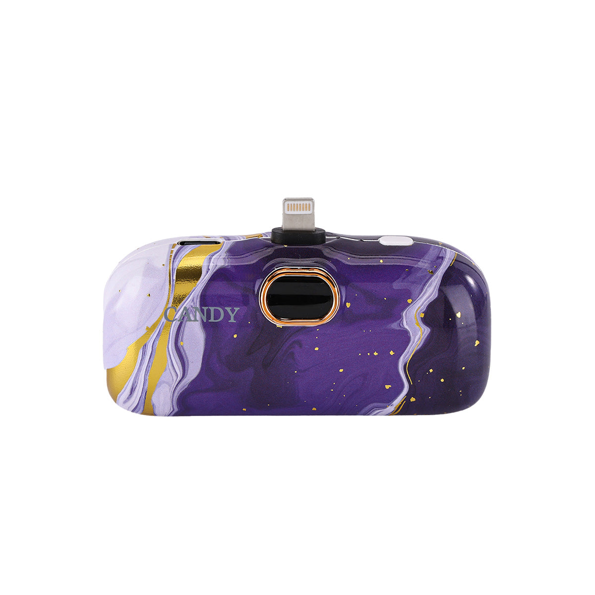 كاندي جو بوكيت باور بنك بقوة 5000 مللي امبير لايتنينج - بنفسجي لامع