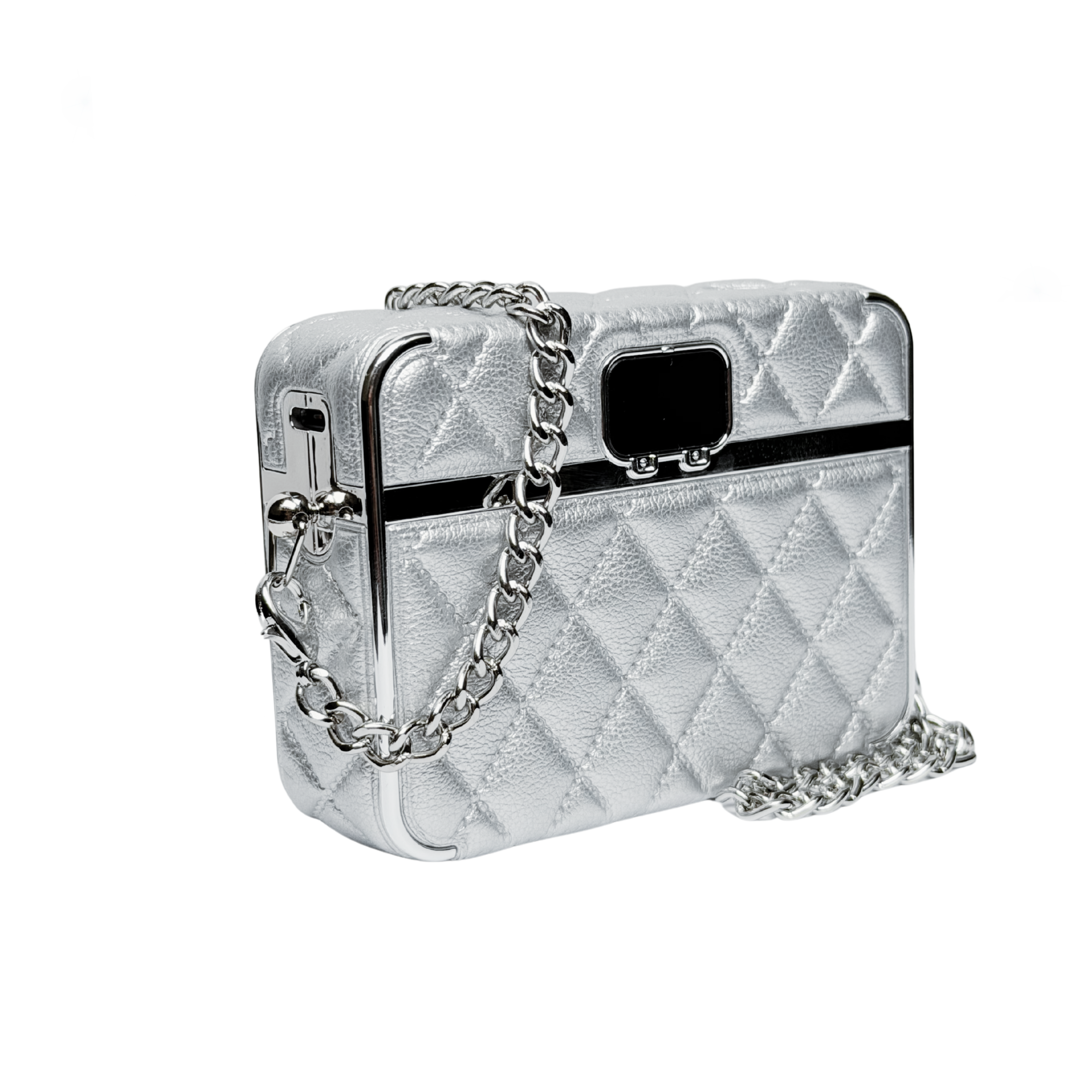 CandyGo Fashion Bag Power Bank 10000mAh Fast Charging 22.5W - Silver Leather