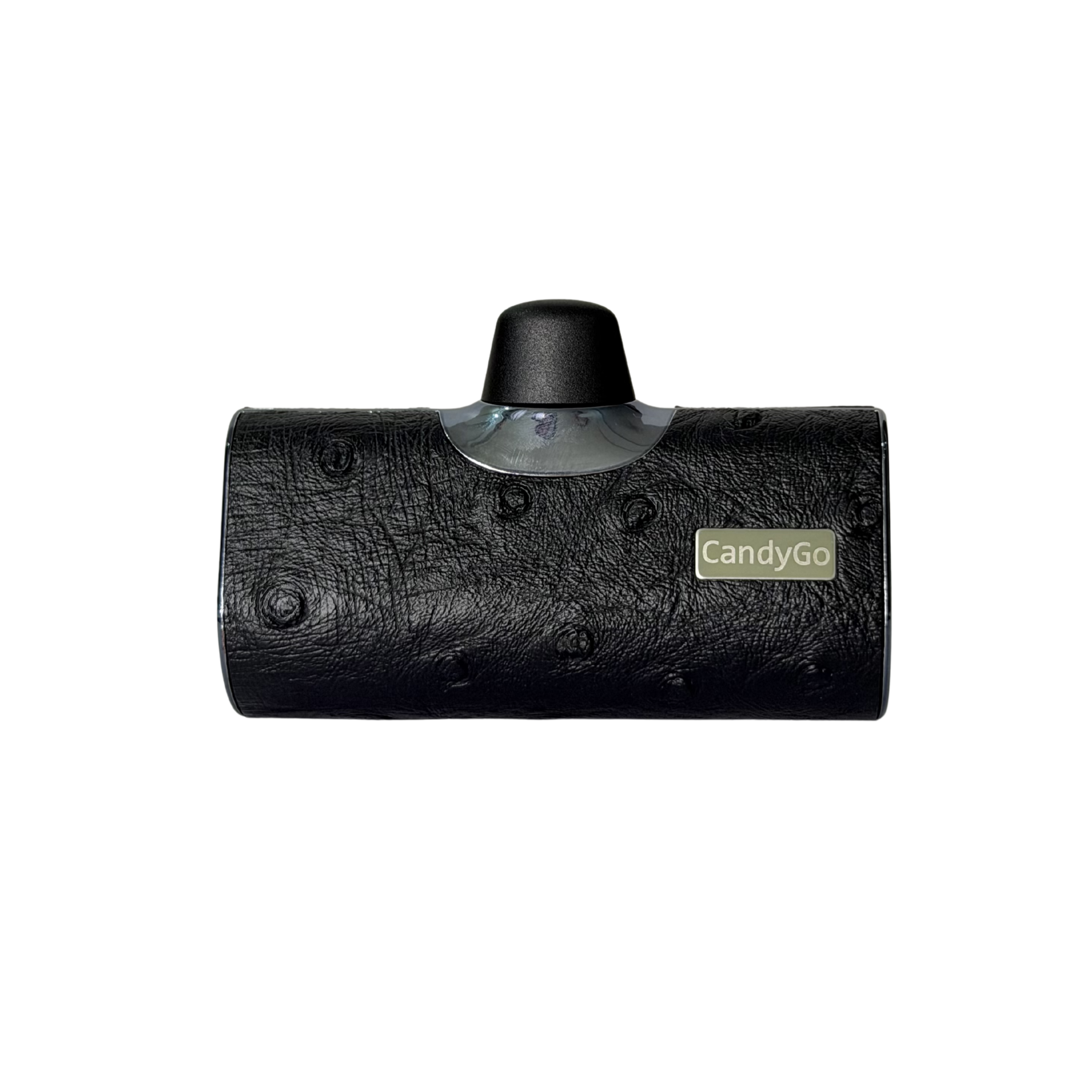 CandyGo Fashion Battery 5000mAh USB-C - Black Ostrich Leather