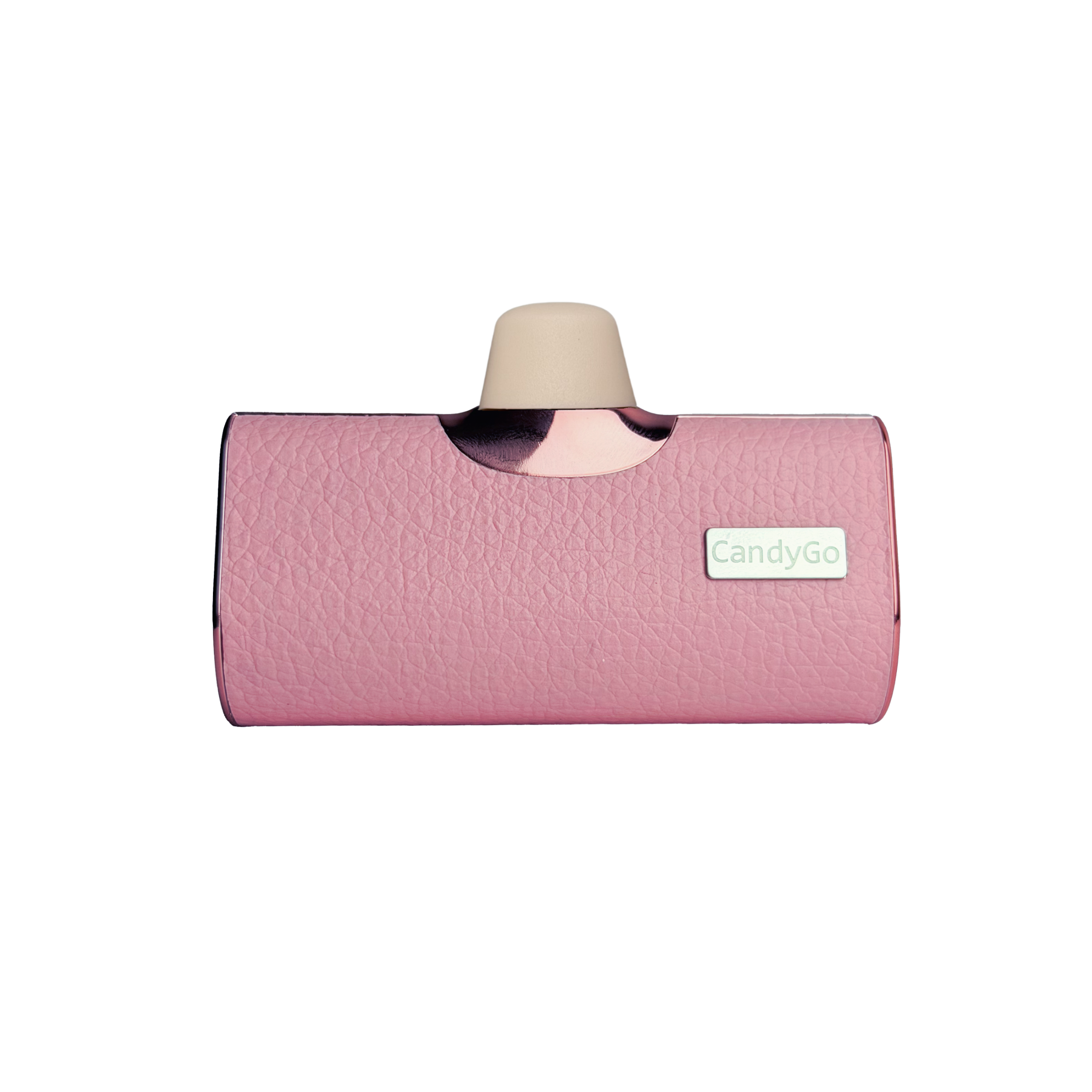CandyGo Fashion Battery 5000mAh USB-C - Pink Nappa Leather