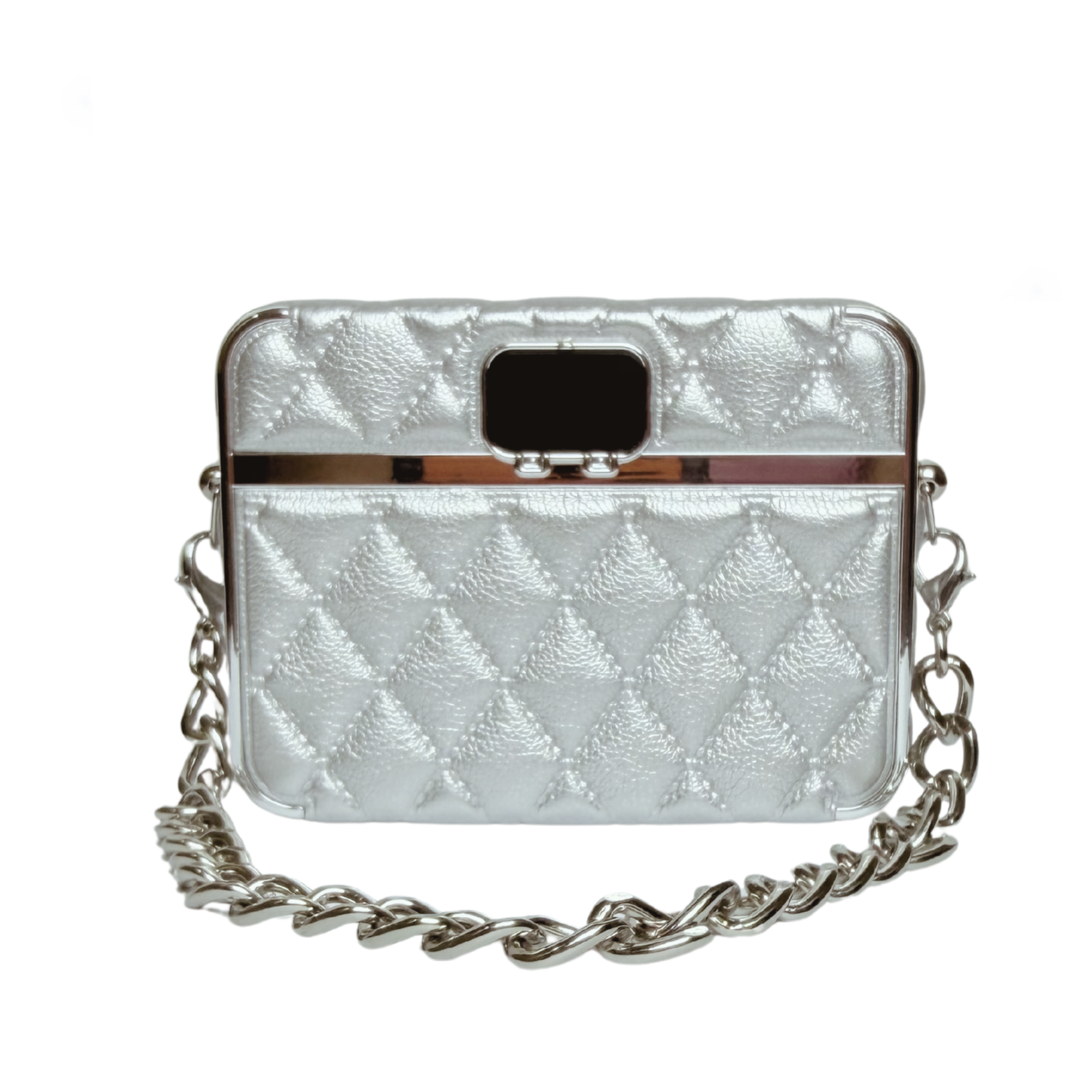 CandyGo Fashion Bag Power Bank 10000mAh Fast Charging 22.5W - Silver Leather