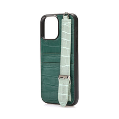 Candy Leather Case For iPhone 16 Pro Max - Peacock Green