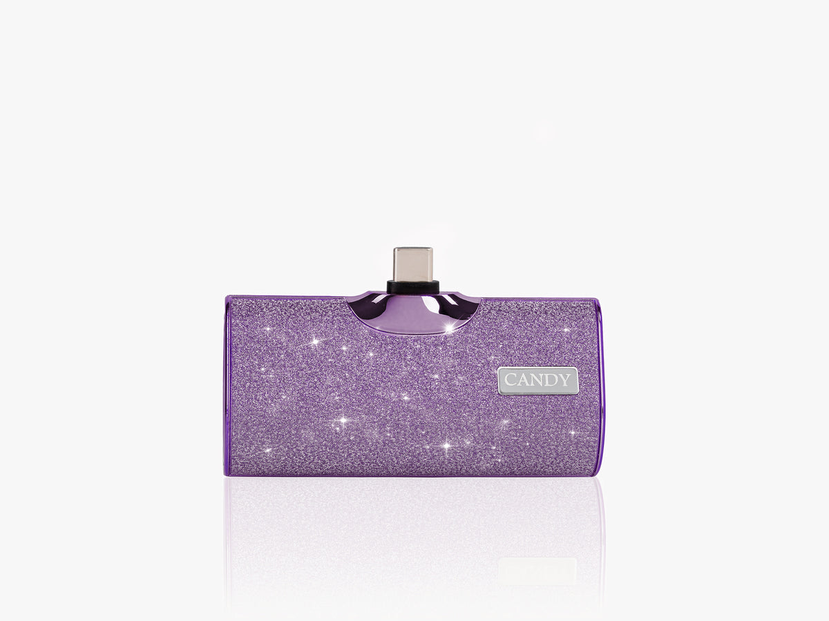 CandyGo Pocket Battery 5000mAh USB-C- Purple Diamond
