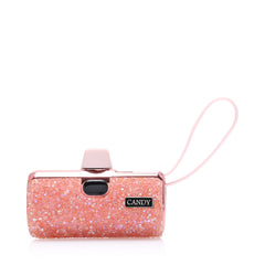 Candy Pocket Battery 5000mAh Lightning With USB-C Cable - Pink Diamond