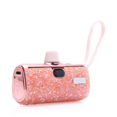 Candy Pocket Battery 5000mAh Lightning With USB-C Cable - Pink Diamond