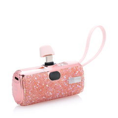 Candy Pocket Battery 5000mAh USB-C With Lightning Cable - Pink Diamond
