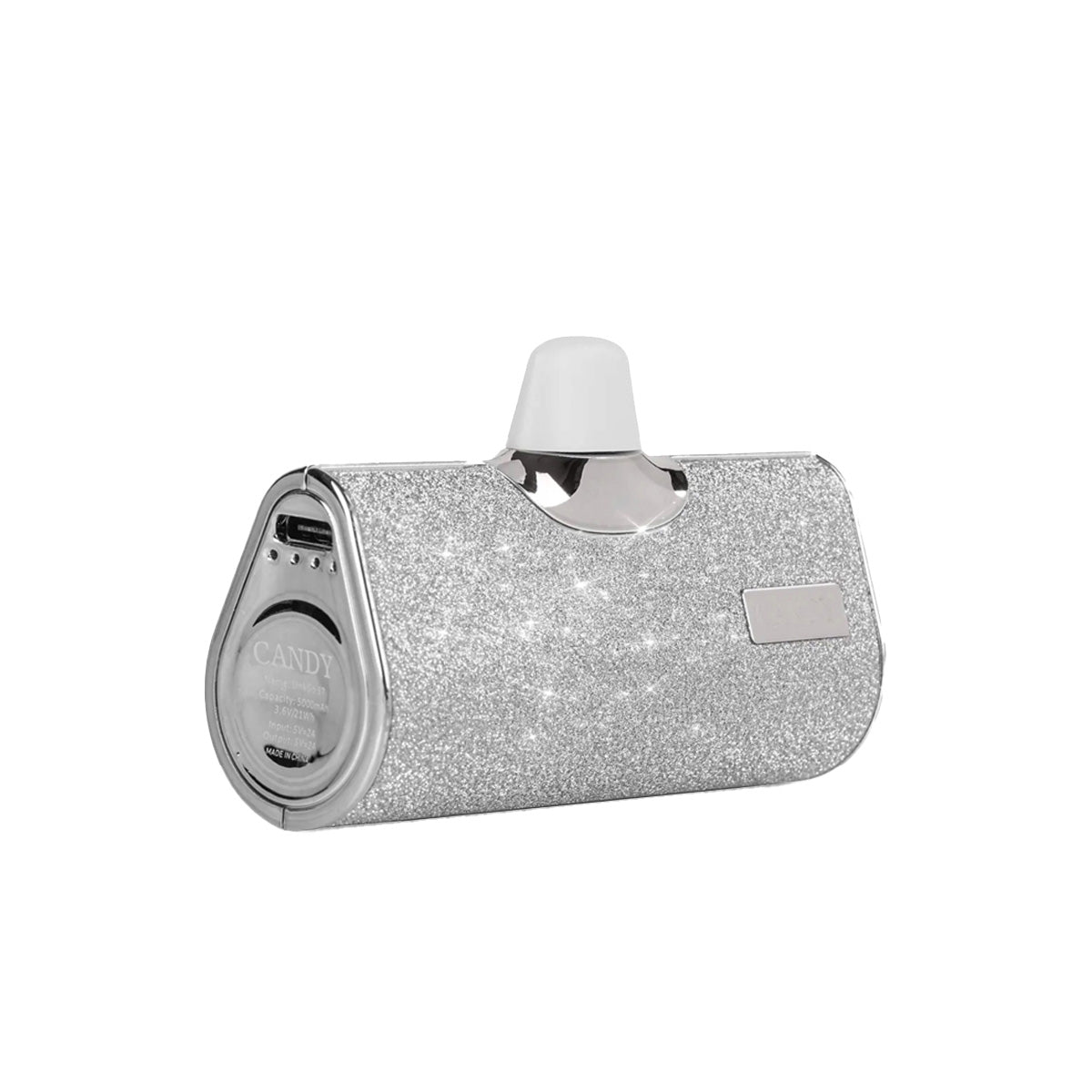 كاندي جو بوكيت باور بنك بقوة 5000 مللي امبير لايتنينج - الالماس الفضي