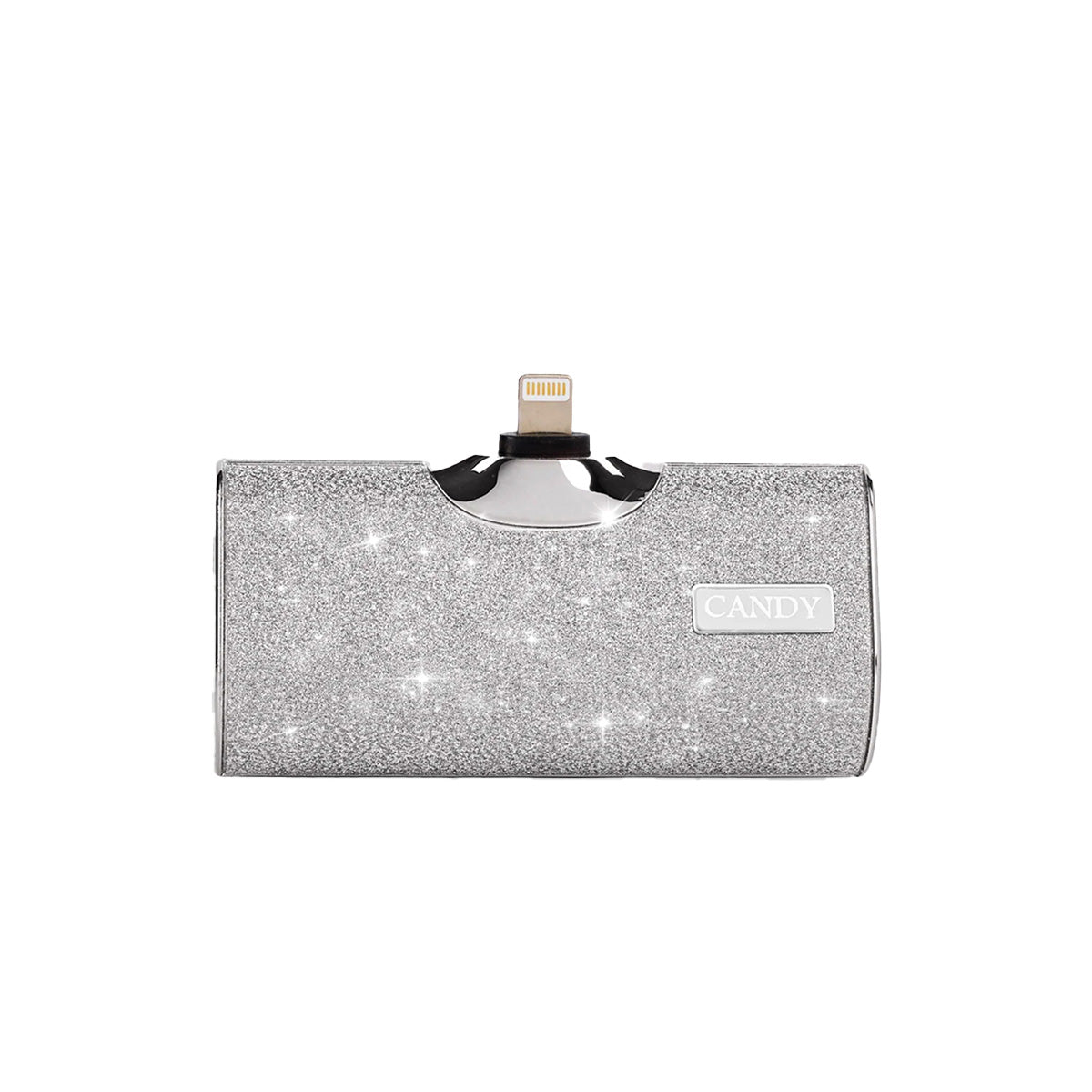 CandyGo Pocket Battery 5000mAh Lightning - Silver Diamond