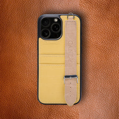 CandyGo Leather Case For iPhone 16 Pro Max - Amber Yellow